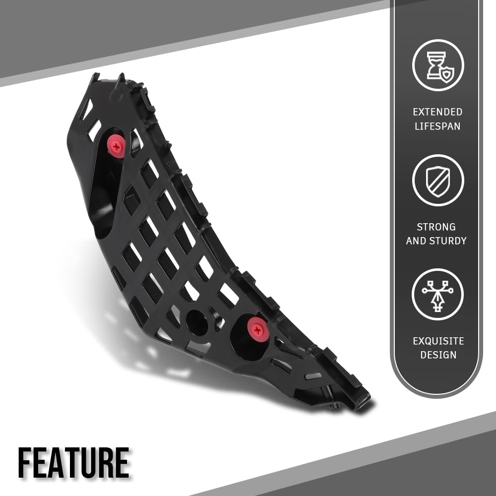 G-PLUS Bumper Bracket Front Left Side Fit Toyota Highlander (submodel: Hybrid LE, Hybrid Limited, Hybrid Platinum, Hybrid XLE, L, LE, Limited, Platinum, XLE) 2020-2023 521460E100, TO1042147 Black