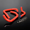 G-PLUS Silicone Radiator Hose Kit Vlamps Compatible With Kawasaki Ninja ZX6R 2005-2006 Red