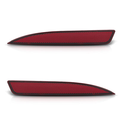 G-PLUS Rear Light Reflector Compatible with VW Scirocco 2009-2017 1K8945105B Red