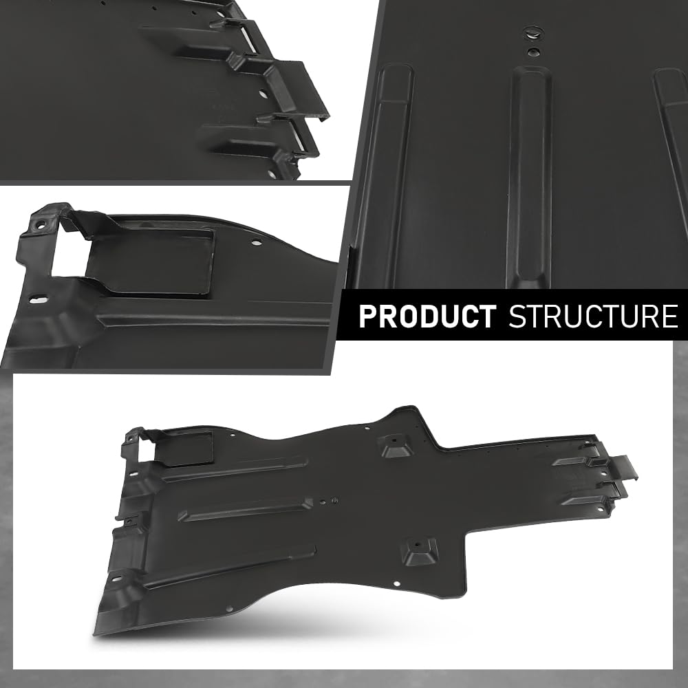 G-PLUS Rear Engine Undercover Splash Shield Baffle Guard W/O Pad, Compatible with Porsche Cayenne 2011-2018, 958-504-231-00, 95850423100, 958 504 231 00