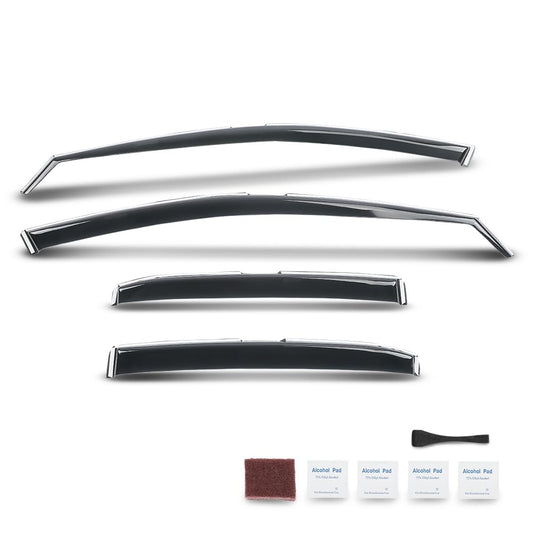 G-PLUS in-Channel Side Window Vent Visor Deflectors Rain Guards Compatible with Toyota Camry 2018-2024 Impact-Resistant PC 4 PCS Smoky