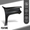 G-PLUS Front Right Fender Compatible with GMC Sierra 1500 2019 2020 2021 2022 2023 84496745, GM1241413 Black
