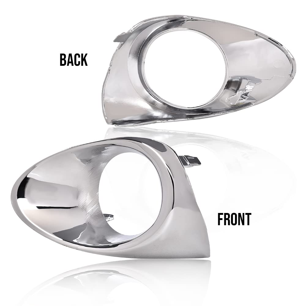 G-PLUS Fog Light Lamp Bezel Compatible with 2013-2015 RX350/RX450h Base Model Left Driver Right Passenger Side Fog Light Trim Bezel Bumper 814810E110 814820E110 LX1038105 LX1039105