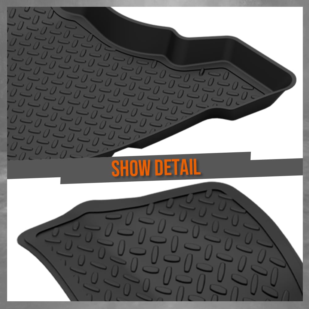 G-PLUS TPE Floor Mats Fit Ford E150 E250 E350 Econoline & Econoline Club Wagon 1997-2005 1st Row Truck Accessories Cargo Liners All Weather Protection 2PCS Black Alfombras para Carro