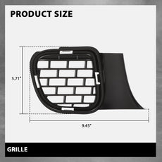 G-PLUS Fog Light Covers 2PCS for Dodge Challenger Hellcat Widebody 2015-2023 Black Side View