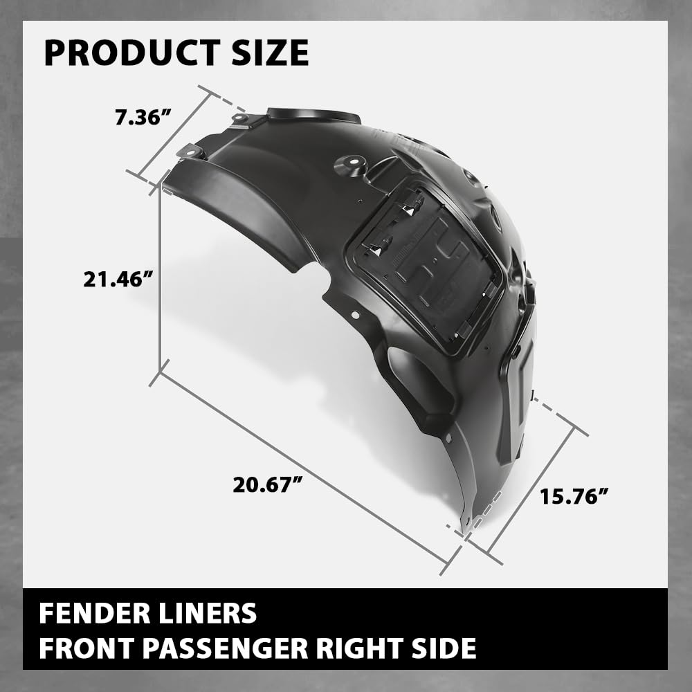 G-PLUS Fender Liner Front Passenger Right Side Upper Compatible with BMW 320i/320i xDrive Base Sedan Standard, Modern, and Luxury Line Models 2012-2018, 51717260726, BM1249131