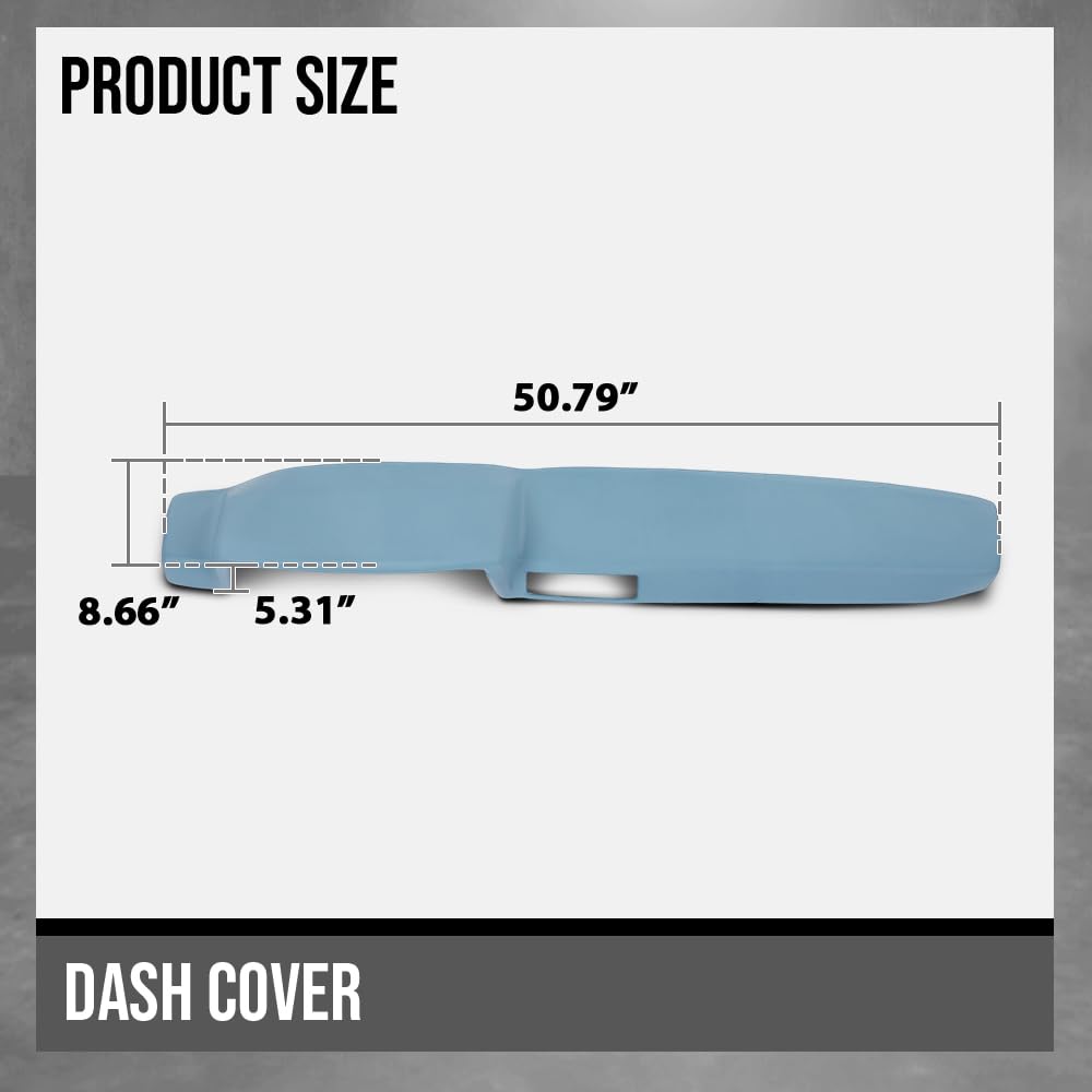 G-PLUS TPE Dash Cover Dashboard Cover Compatible with Nissan Datsun 720 Pickup 1980-1986 Light Blue