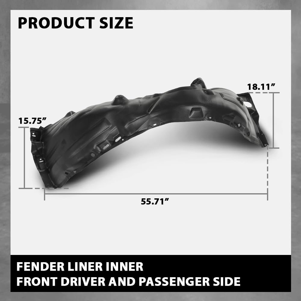 G-PLUS Front Left+Right Fender Liner Inner Splash Shield Compatible with Toyota Camry 2018-2020 2Pcs 5387606260