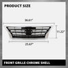 G-PLUS Front Bumper Upper Grille w/Insert Compatible with Nissan Sentra SR 2013-2015 Chrome Shell Grill Inserts 623103RM0A NI1200253