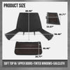 G-PLUS Soft Top Sailcloth w/Plastic Windows Fit Jeep Wrangler 1987-1995 with Factory Squared Style Upper Doors, Not Fit With Full Doors or Upper Doors Rounded Like Full Doors 9870215, 9870217 Black