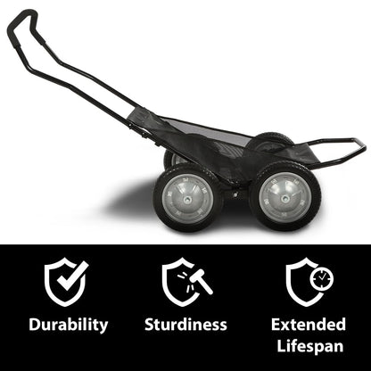 G-PLUS 500 Pounds Capacity Foldable Multi Use Deer Game Recovery Cart Utility Gear Dolly with 4 Oversized Wheels All Terrain Cart