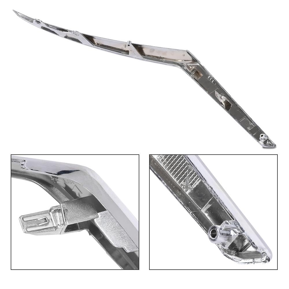 G-PLUS Front Left Side Bumper Cover Molding Chrome Trim 1pc Silver Compatible with Nissan Kicks 2021-2023 (For S And SV Models) NI1046111, 191275878064, 620755R00A