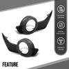 G-PLUS Fog Light Trim Set Left & Right w/Fog Light Hole Compatible with Toyota 4Runner (submodel: Limited, SR5) 2014 2015 2016 2017 2018 2019 2020 5212735100, 5212835080 Black