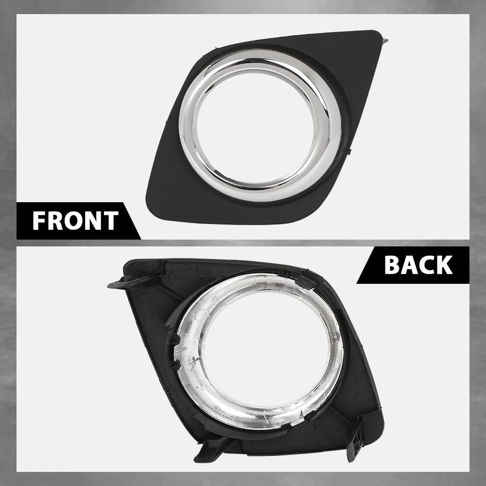 G-PLUS Left Front Bumper Fog Light Cover Trim Compatible with Toyota RAV4 2009-2013 521280R040, 521280R010