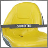 G-PLUS High Back Tractor Seat Compatible with John Deere Compact Utility Tractors: 655, 755, 756, 855 for 2305, 2320, 2520, 2720, Might Have to Replace Existing Kill Switch Yellow