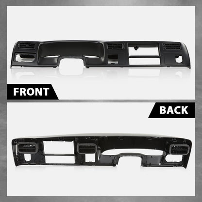 G-PLUS Dash Bezel Radio Cluster Trim Panel 4x4 Black Compatible with Ford F250 F350 Super Duty 1999-2004 with Hole