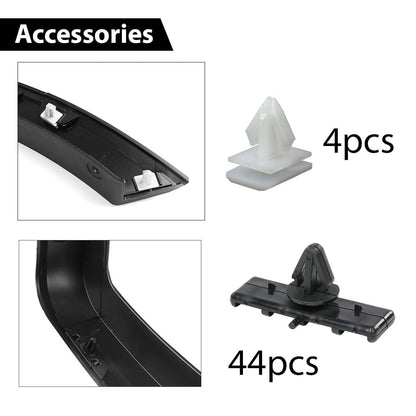 G-PLUS Fender Flares Compatible with Ford F150 2018-2020 Black Smooth Paintable 4 PCS