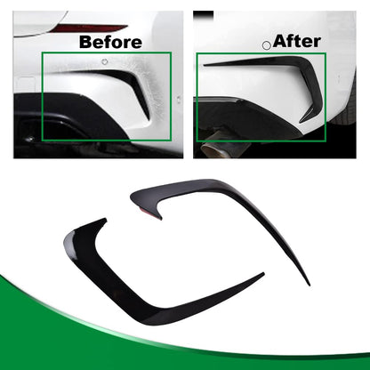 G-PLUS Rear Bumper Spoiler Air Vent Trim Cover Replacement for 2019-2021Bmw 3 Series G20 (Glossy Black)