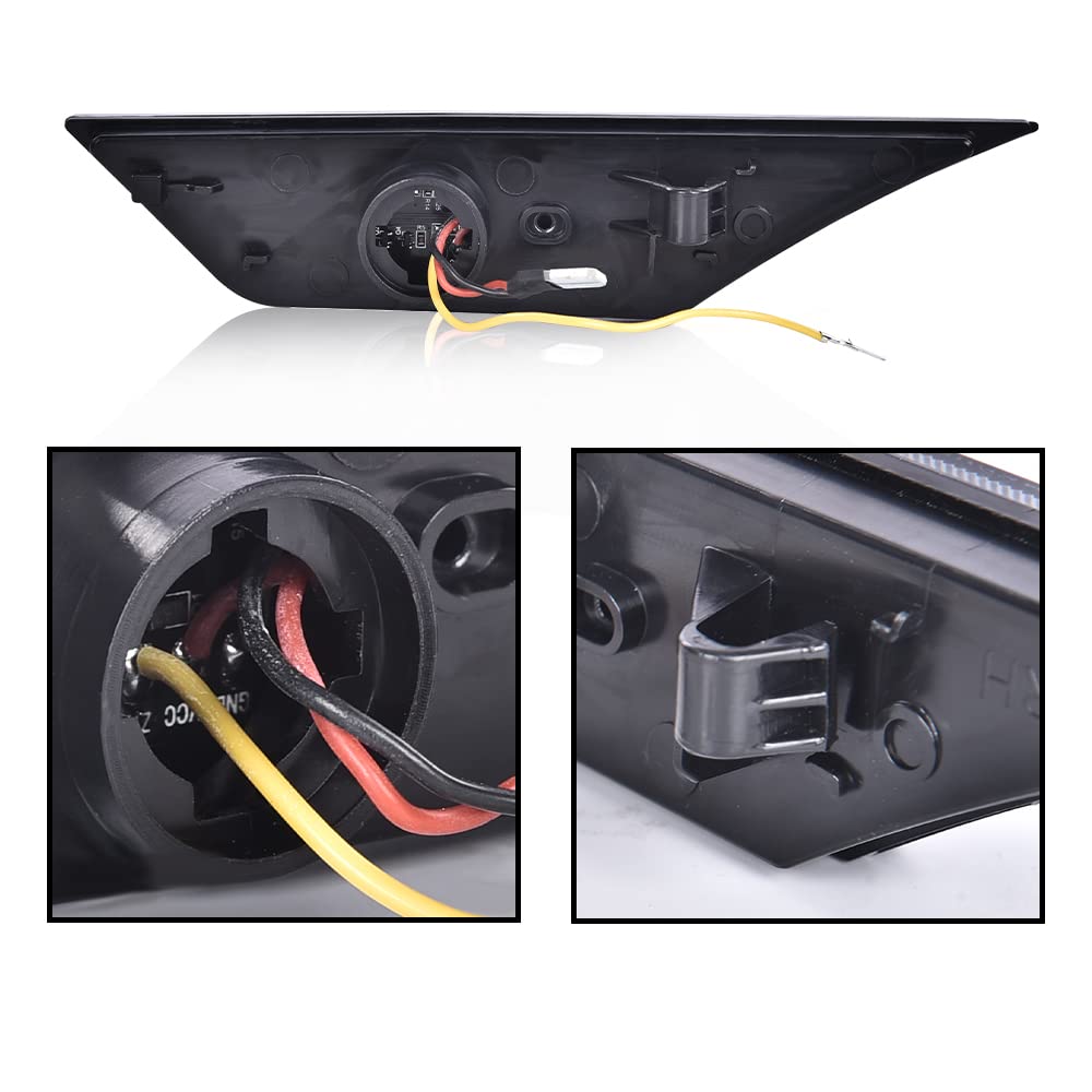 G-PLUS LED Switchback Signal Lamp Side Marker Lights White Compatible with Honda Civic 2016 2017 2018 2019 2020 2021 33850TBAA02, 33850TBAA01, 33800TBAA02 Clear Lens