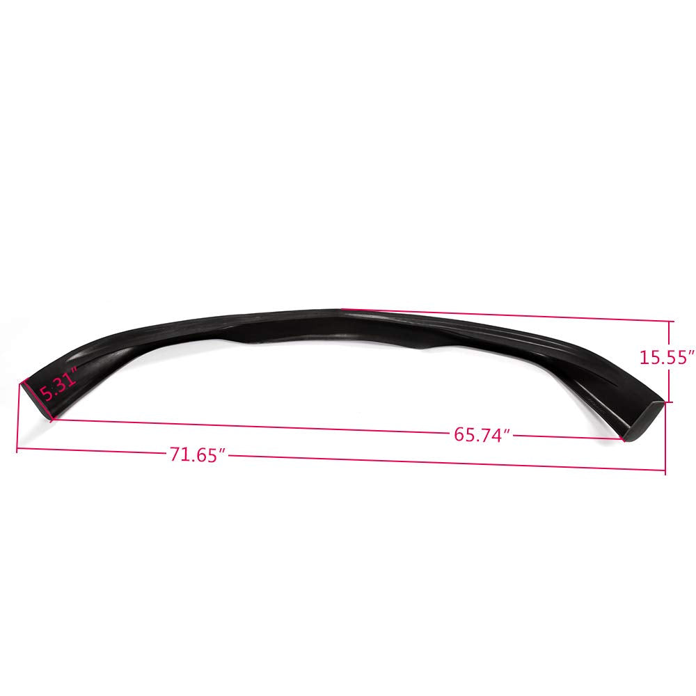Front Bumper Lip Compatible for Mazda 3 Mazda3 Hatchback 5-Door 2007 2008 2009 | JDM MS Style Unpainted PU Spoiler Splitter