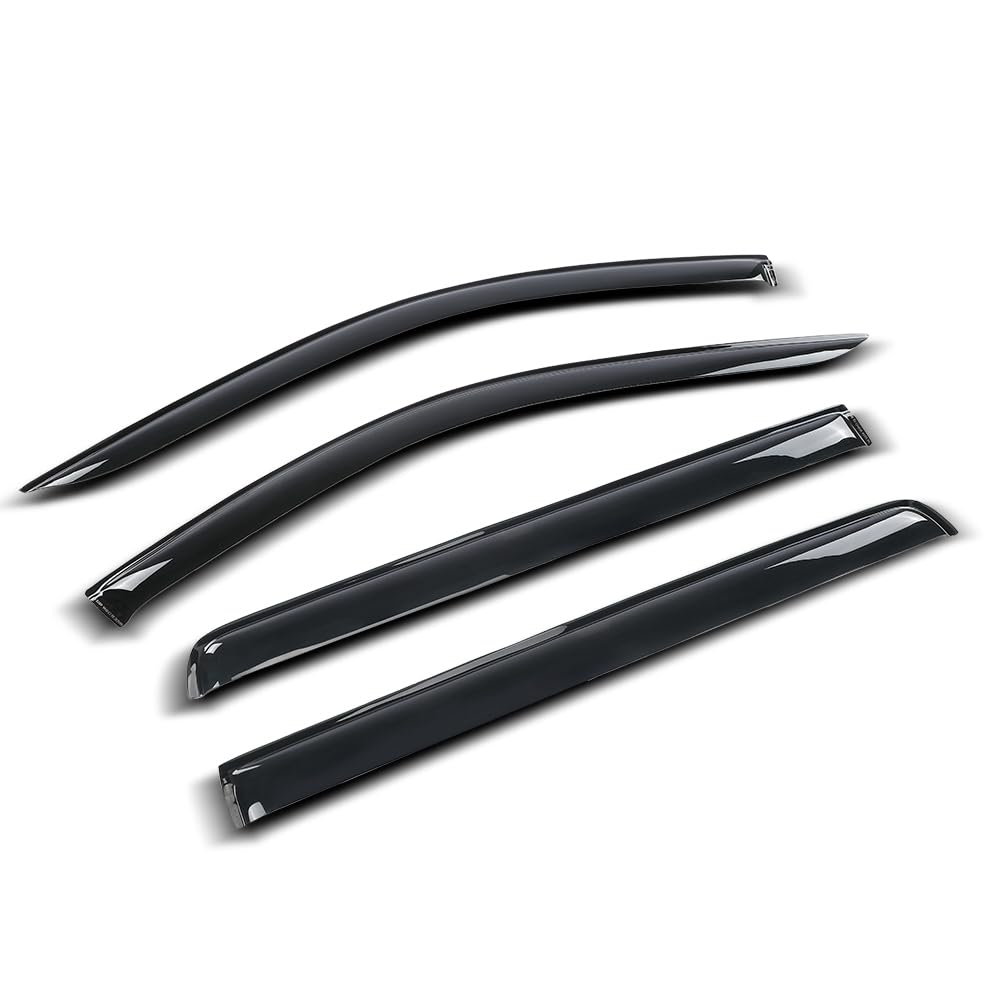 G-PLUS Out-Channel Window Visor Deflectors Rain Guards Fit Chevy Silverado & GMC Sierra 1500 Crew Cab Only 2019-2026 | Window Friendly | Heat-Resistant No Warp | One-Warranty | Smoky