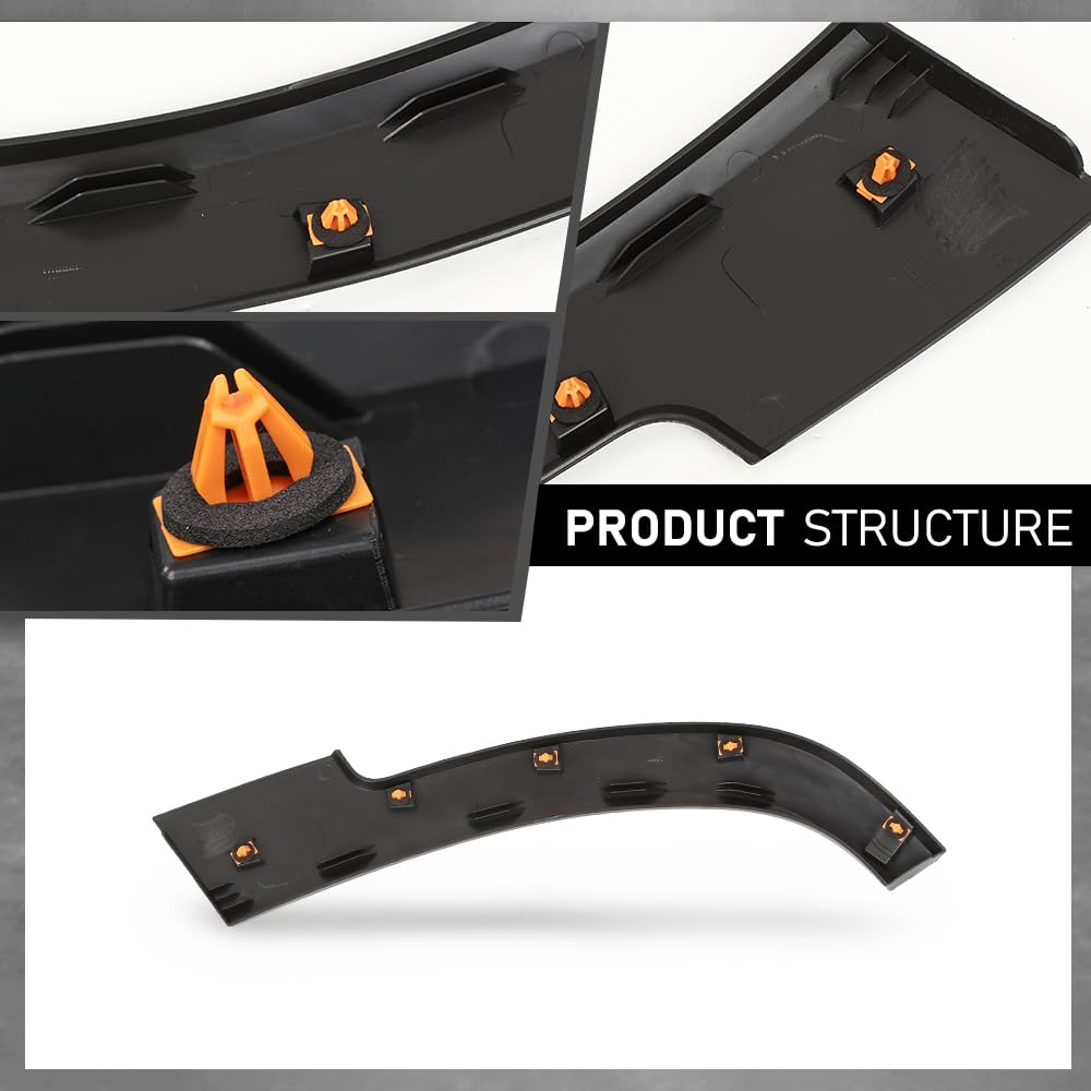 G-PLUS Rear Right Fender Flare Compatible with Jeep Cherokee 2019-2021 Wheel Opening Molding Arch Trim 68315998AC Black