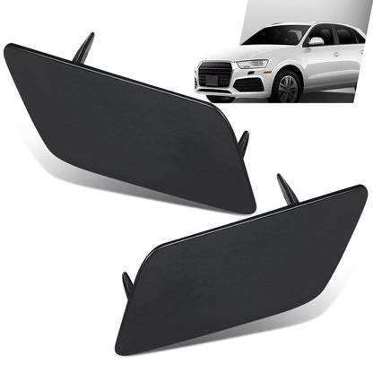 G-PLUS Pair Front Bumper Headlight Washer Cover, Compatible with Audi Q3 2015-2018, LH Driver & RH Passenger 2PCS, 8U0955276E, 8U0955275E