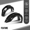 G-PLUS 4PCS Paintable Fender Flares Compatible with Nissan Frontier 2006-2020 Fit 5' Styleside Bed Fit Factory Chrome Front Bumper Black
