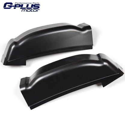 G-PLUS Front Left Driver Side Replacement Mirror Glass & Cab Corners Pair Compatible with 2011-2014 Ford F150 Fit Chevy Silverado GMC Sierra Crew Cab 4-Door BL3Z-17K707-A BL3Z17K707A Black