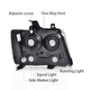 G-PLUS Headlights Assembly Fit Chevy Tahoe Subarban Avalanche 2007-2014 Set Left Driver Side Bumper Corner Headlamp Clear Lens Black Housing Amber Reflector Bumper Headlamps,faros delanteros