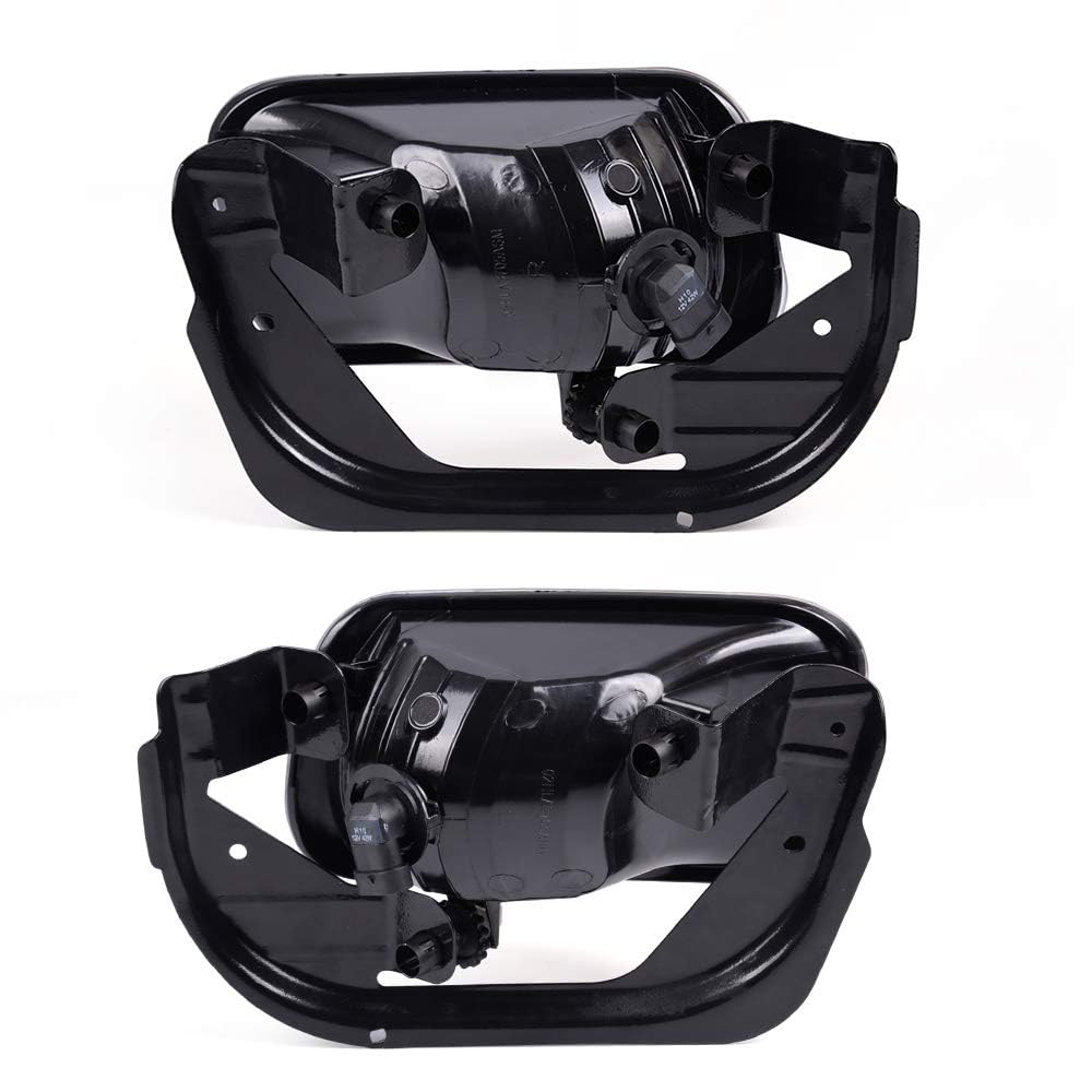 G-PLUS Bumper Fog Lights Compatible with Dodge Ram 1500 2009-2012,Fit Dodge Ram 2500 3500 2010-2018 Clear Lens Driving Lamps w/Bezel + H10 12V 42W Halogen Bulbs