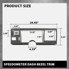 G-PLUS Speedometer Dash Bezel for Chevy Silverado GMC Sierra 1988-1994 Gray Additional Angle