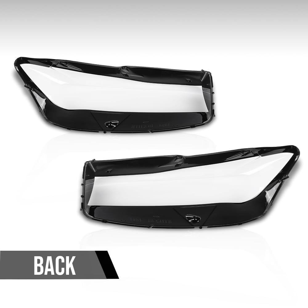 G-PLUS Headlight Lens Cover Compatible with BMW 7 Series G11 G12 2019-2022 Facelift Models Left & Right Pair Front Headlamp Lens Cover Clear