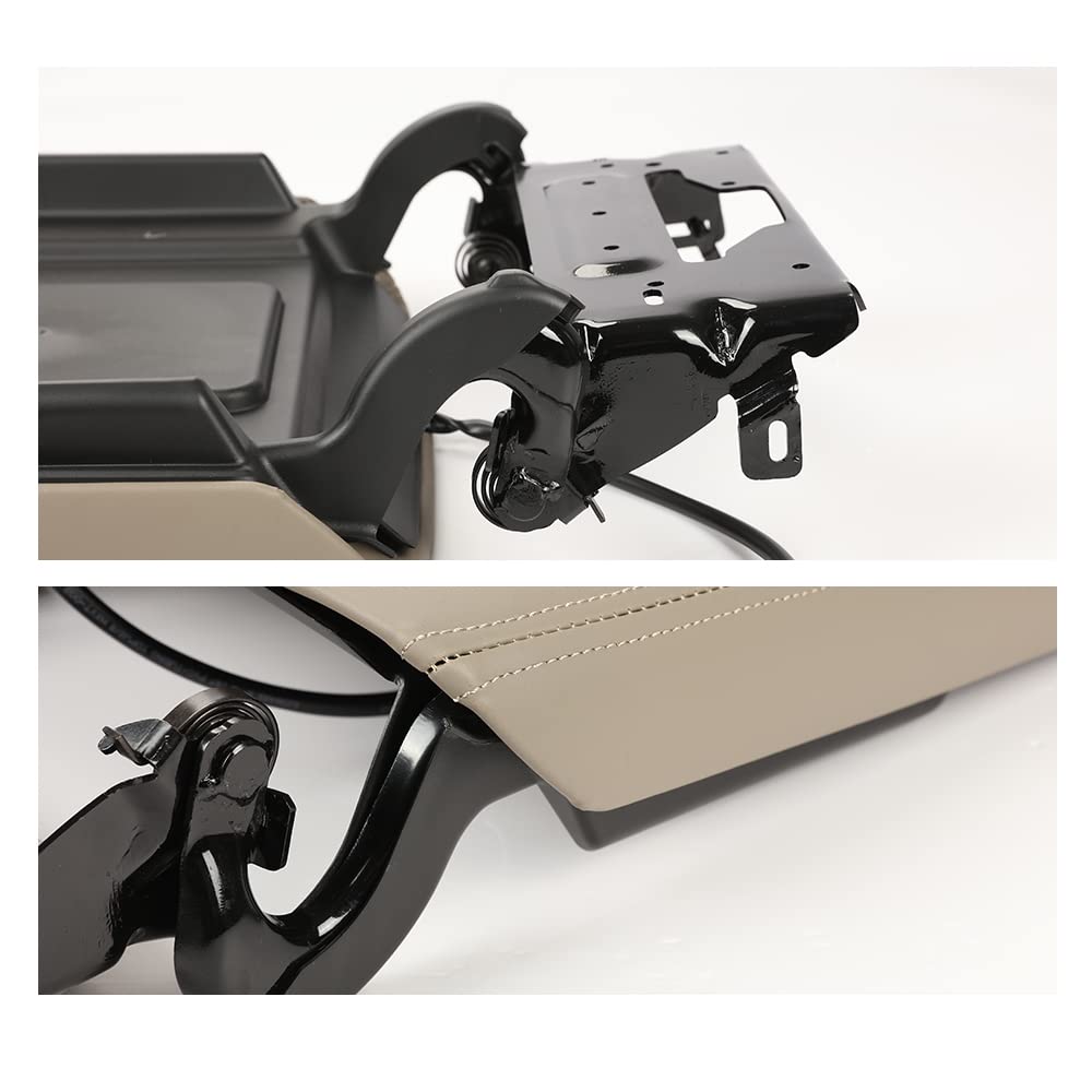 G-PLUS Brown Center Console Armrest Lid w/Wireless Charger Compatible with 2015 2016 2017 2018 2019 Chevy Tahoe/Suburban GMC Yukon/Yukon XL