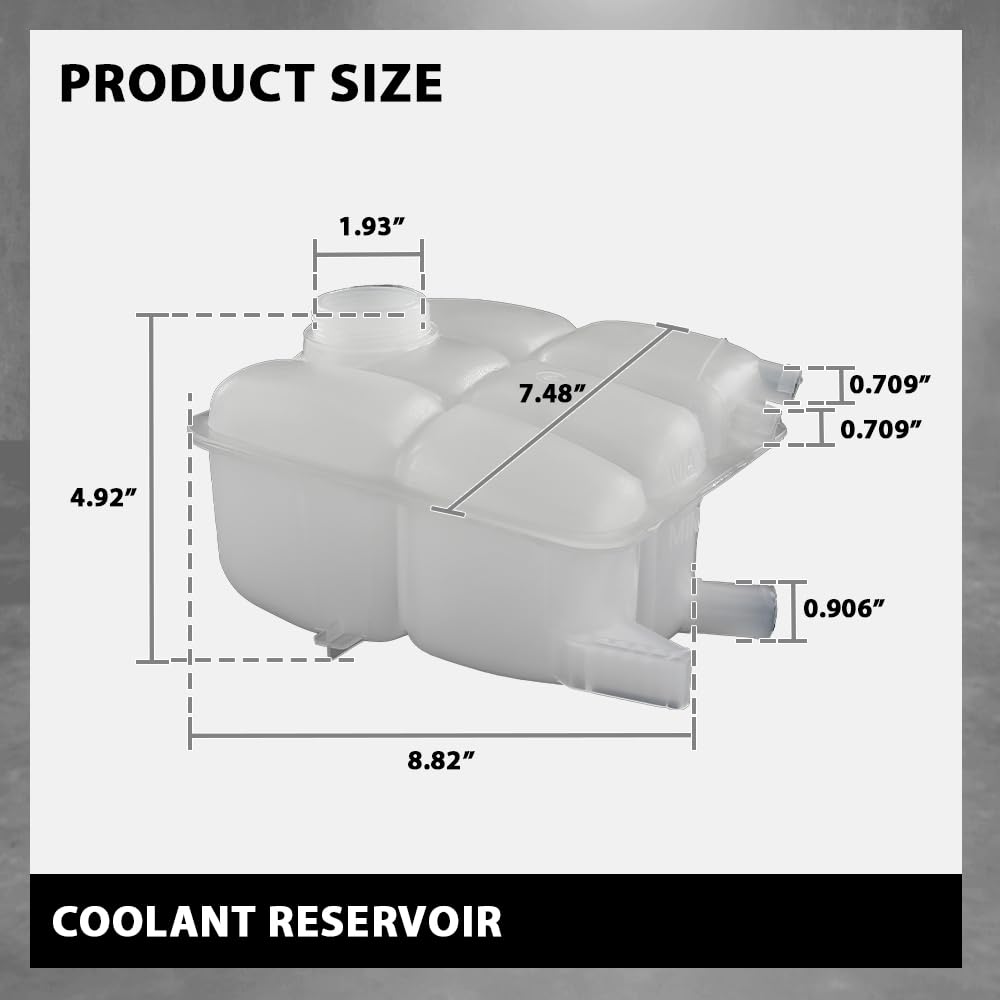 G-PLUS Coolant Reservoir Overflow Tank with Cap, Compatible with Ford C-Max/Escape 2013-2018, Fit Ford Focus 2012-2018/ Transit Connect 2014-2016, CV6Z8A080A-PFM, BE8Z8100A