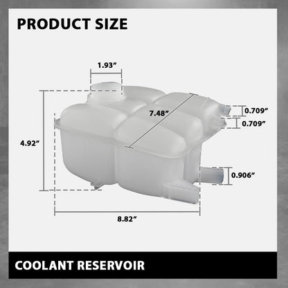 G-PLUS Coolant Reservoir Overflow Tank with Cap, Compatible with Ford C-Max/Escape 2013-2018, Fit Ford Focus 2012-2018/ Transit Connect 2014-2016, CV6Z8A080A-PFM, BE8Z8100A
