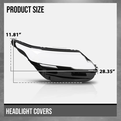 G-PLUS Headlight Lens Cover Compatible with Land Rover Range Rover Velar 2017-2024 Left & Right Pair Front Headlamp Lens Cover Clear