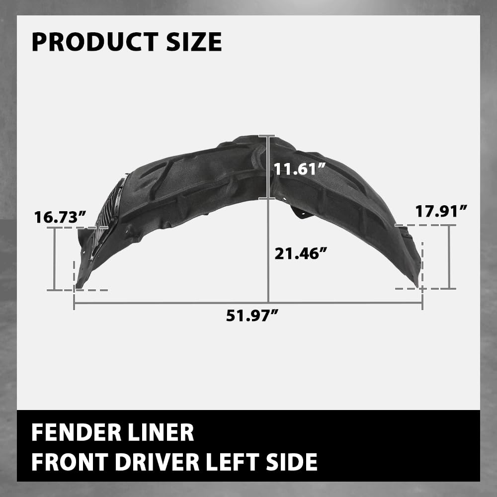 G-PLUS Front Left Fender Liner Inner, Compatible with Audi Q7 2011-2015, Driver Side, 4L0809961E