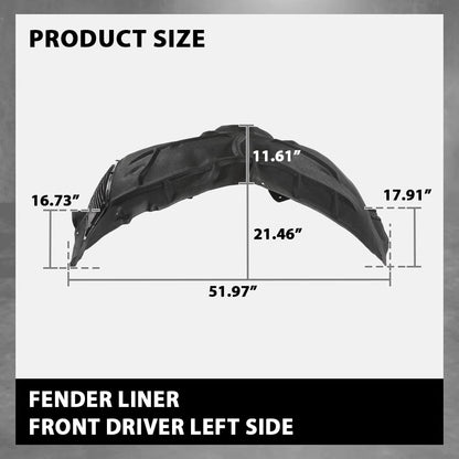 G-PLUS Front Left Fender Liner Inner, Compatible with Audi Q7 2011-2015, Driver Side, 4L0809961E
