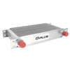 G-PLUS Universal Racing Aluminum Engine Transmission Oil Cooler 19 Row English-style AN10-10AN Silver T-6061 Aluminum