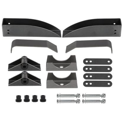 G-PLUS Rear Leaf Spring Relocation Pocket Set Compatible with Chevy Bel Air 210 150 1955 1956 1957 Front Spring Pockets, Axle Seats, Rear Frame, Notches, Spring Shackles