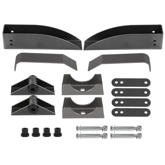 G-PLUS Rear Leaf Spring Relocation Pocket Set Compatible with Chevy Bel Air 210 150 1955 1956 1957 Front Spring Pockets, Axle Seats, Rear Frame, Notches, Spring Shackles