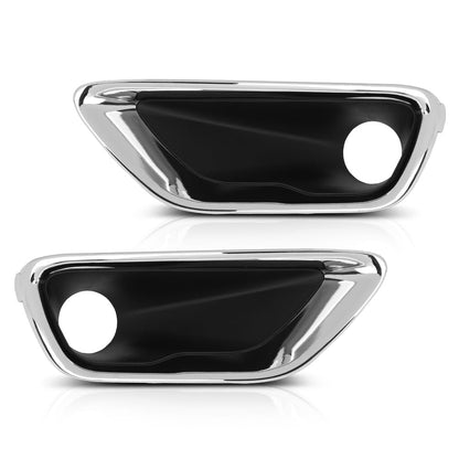 G-PLUS Fog Light Cover Lamp Bezel Trims Compatible with Jeep Grand Cherokee 2016-2020 Pair Chrome 68261710AA, 68261711AA