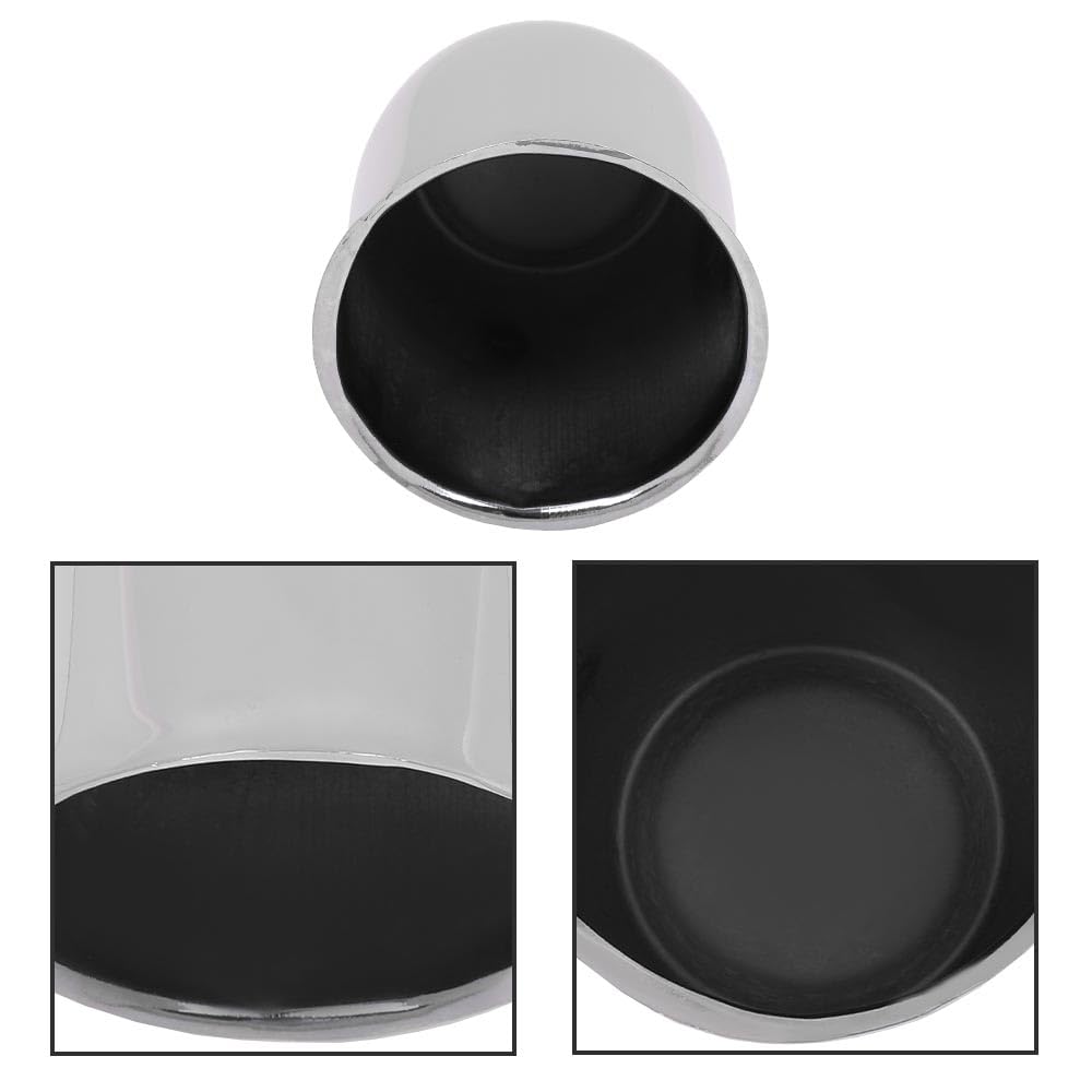 G-PLUS 4pcs Chrome Wheel Center Cap Fit for 3 1/4", 3.25" Trailer Rims Center Bore Light Scratch [Center Bore Dimensions: 3.25", 3 1/4" & Overall Cap Tall: 3.40" & Center Decal: 1.75"]