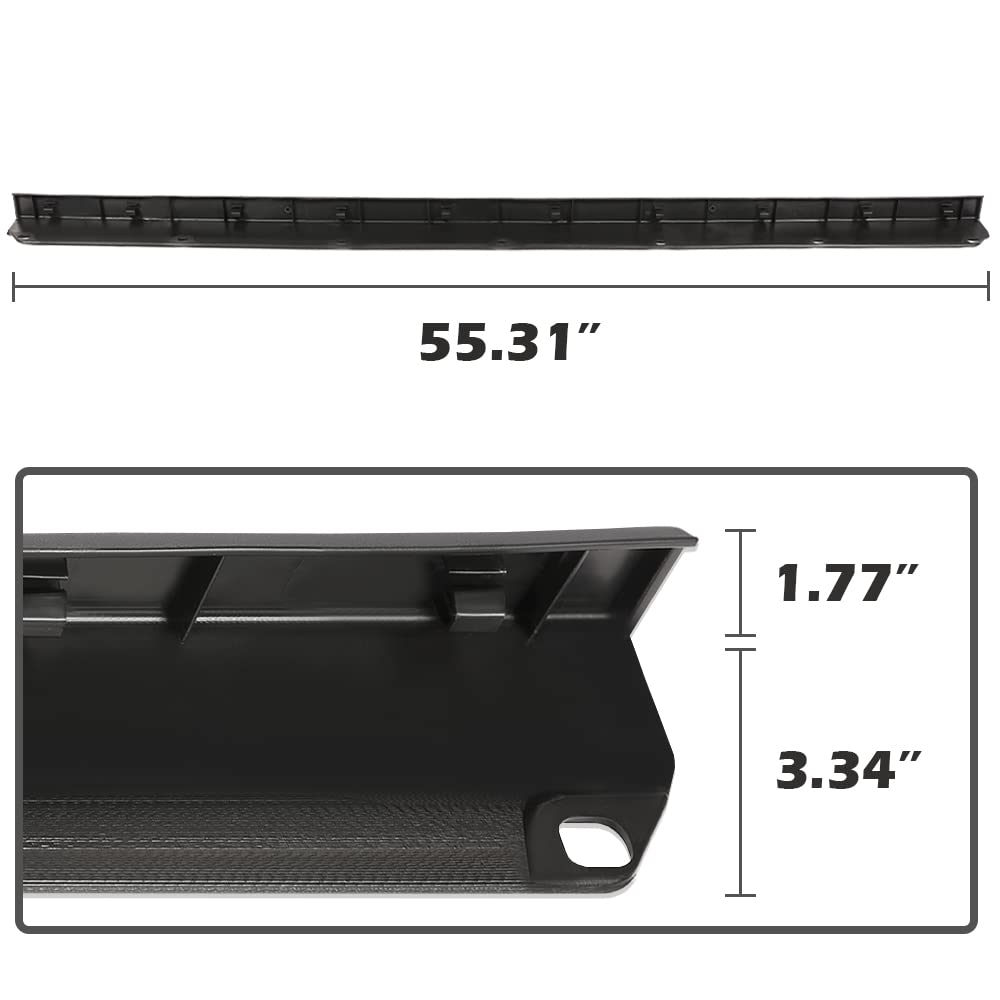 G-PLUS Tailgate Protector Top Upper Molding Cap, Compatible with Toyota Tacoma 2005 2006 2007 2008 2009 2010 2011 2012 2013 2014 2015 Spoiler Textured 55.31" Length TO1904100 Black Tailgate Cover