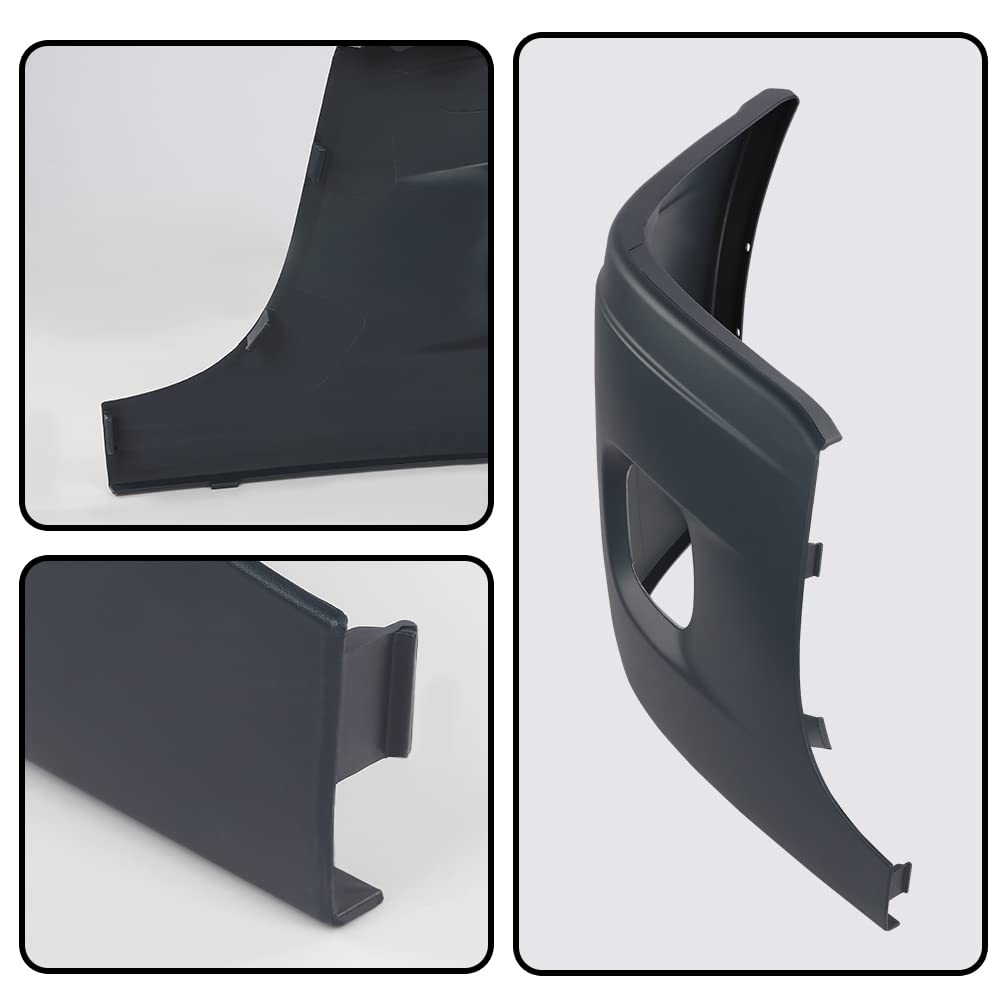 G-PLUS Right Bumper End Cover Reinforcement w/Fog Light Hole Compatible with Freightliner Cascadia 2008-2017 Right Passenger Side Bumper Cover 2127300005