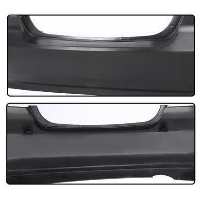 G-PLUS Rear Bumper Cover Compatible with Chevy Aveo Sedan LS LT 4Door 2007 2008 2009 2010 2011 Primed Black Bumper Cover 95978858 GM1100791