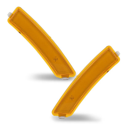 G-PLUS Pair Front Bumper Reflector Side Marker Light Lamp, Compatible with Lincoln MKZ 2013-2016, LH Driver & RH Passenger 2PCS, DP5Z13A565F, DP5Z13A565E, FO1084100C, FO1085100C