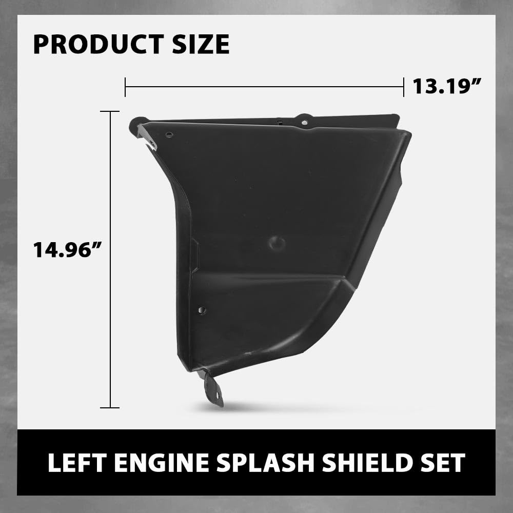 G-PLUS Engine Splash Shield Driver and Passenger Side Compatible with BMW 525i/530i Base 2004-2007,Fit BMW 545i 2004-2005,Fit BMW 525xi/530xi/550i/M5 Base 2006-2007 51717033754 51717033753