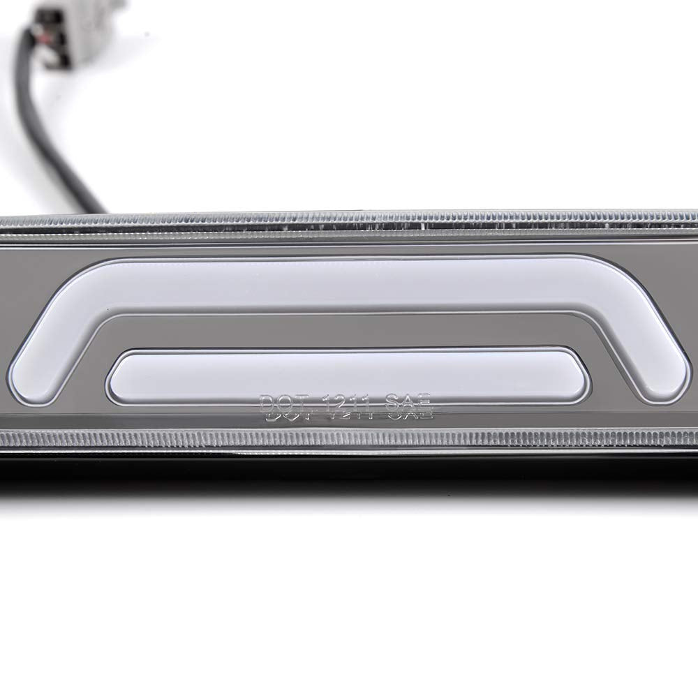 G-PLUS Rear LED Third Brake Light Compatible With 1999-2016 Ford F250 F350 F450 F550 SD Super Duty,3RD Cargo Led Tail Lamps Clear lens Chrome Housing